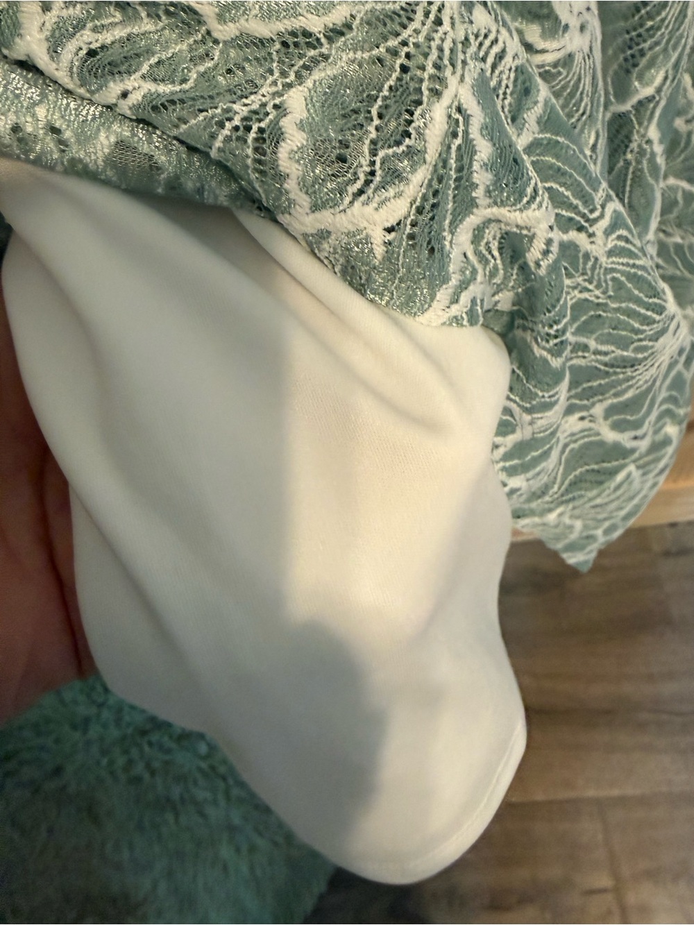 Sandra Darren soft Green Floral Lace Midi Dress - Picture 8 of 11